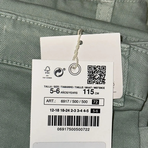 ZARA Kids | Green | TWILL SAILOR PANTS - Picture 5 of 5